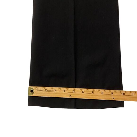 Ellie Tahari Dress Pants M Black Mid Rise Straight Leg Wool Designer Career - Picture 7 of 9